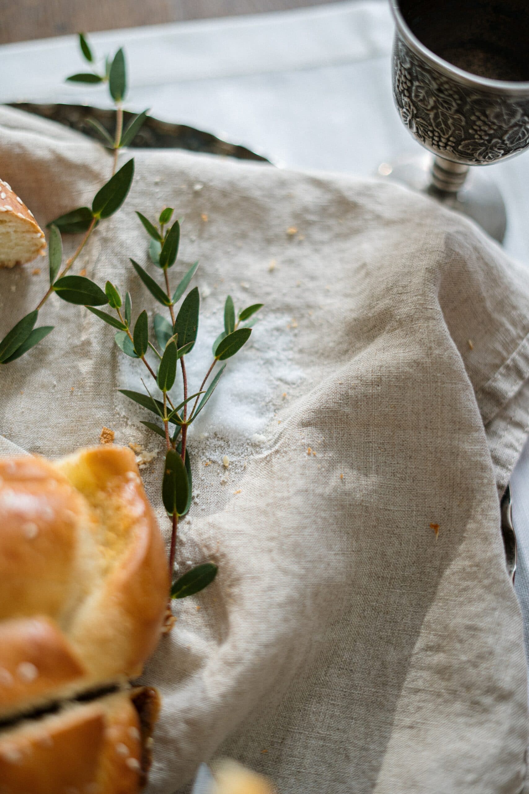 Challah and Wine Photo by cottonbro from Pexels