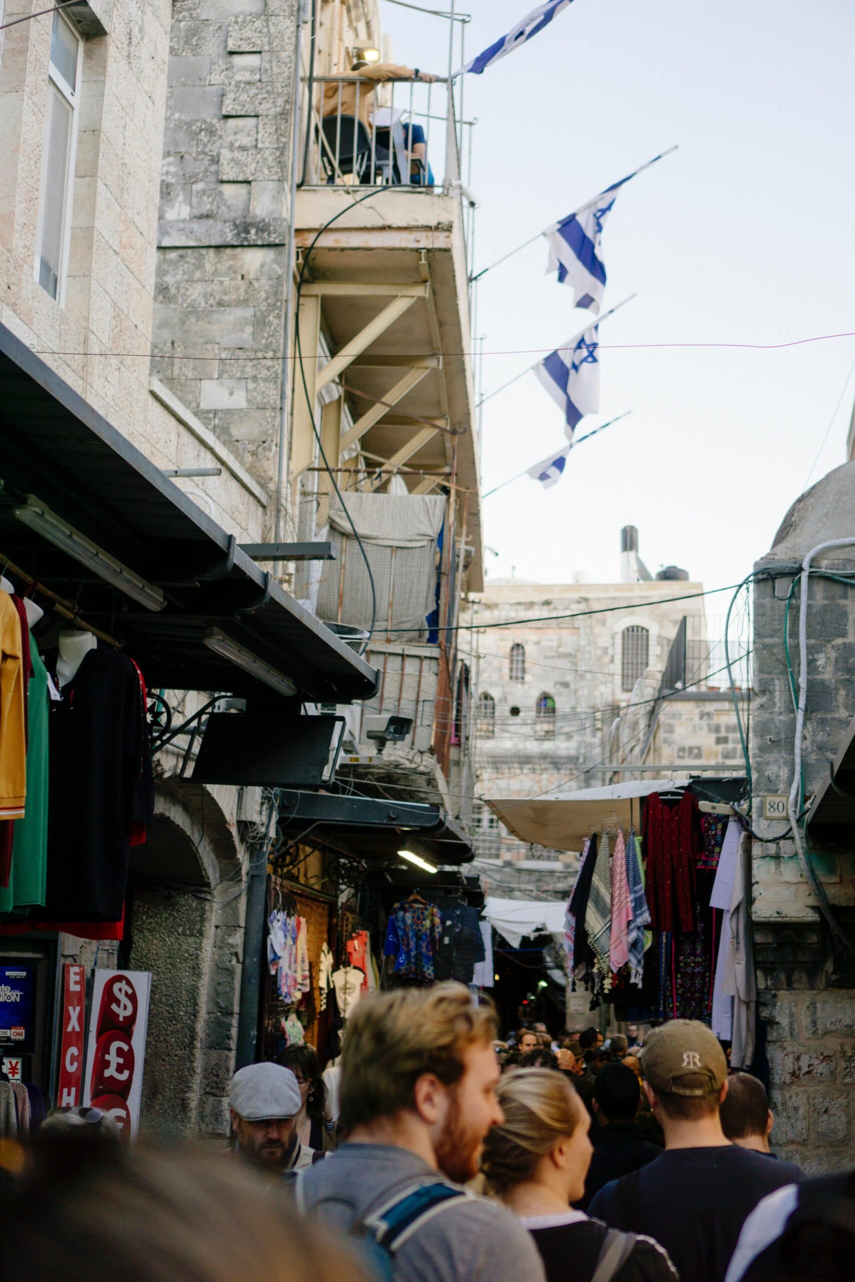 Jerusalem.Old City with Israeli Flag Photo by Haley Black from Pexels