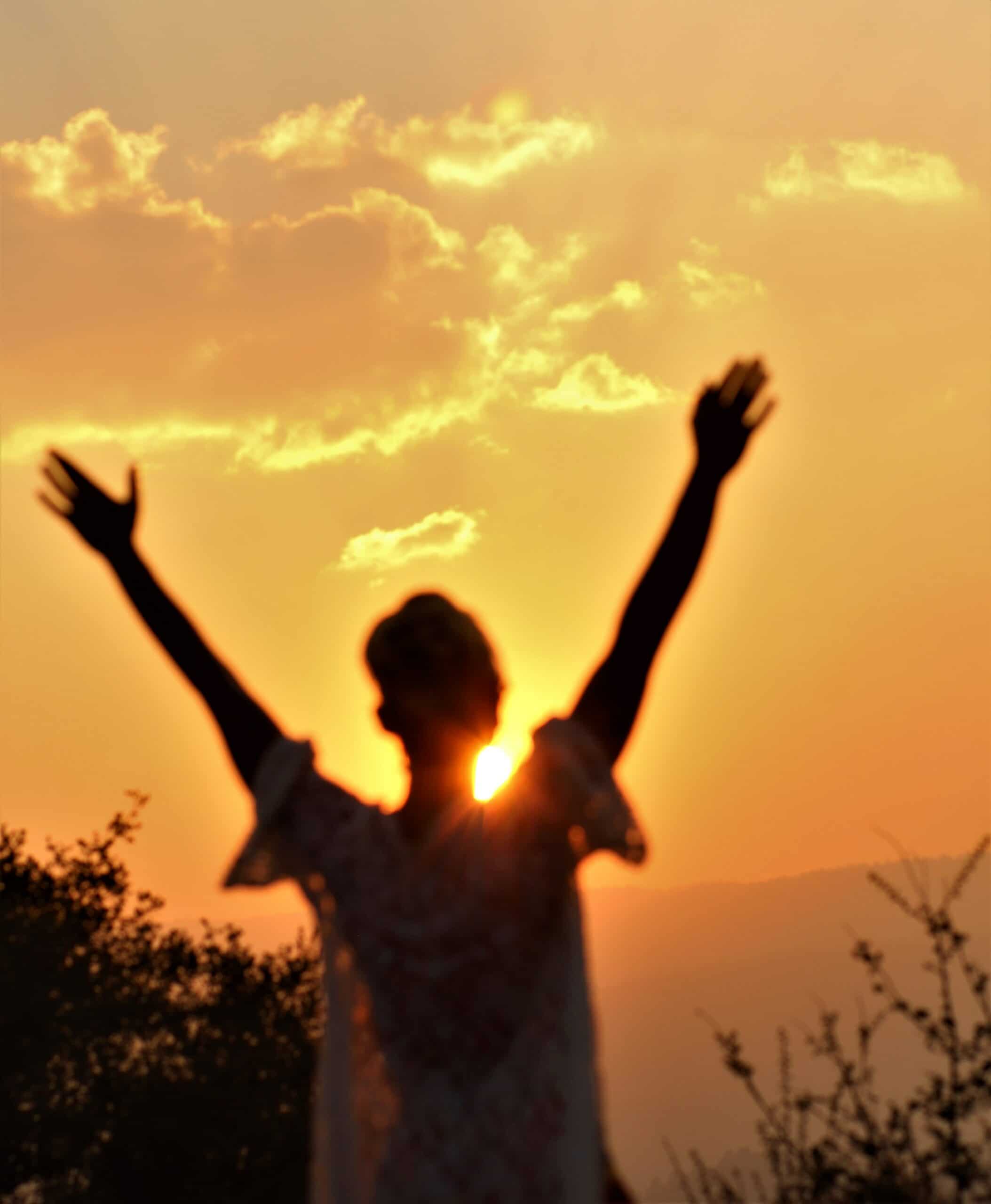 Prayerful Arms Up Woman Sun Photo by Elisabeth Wales