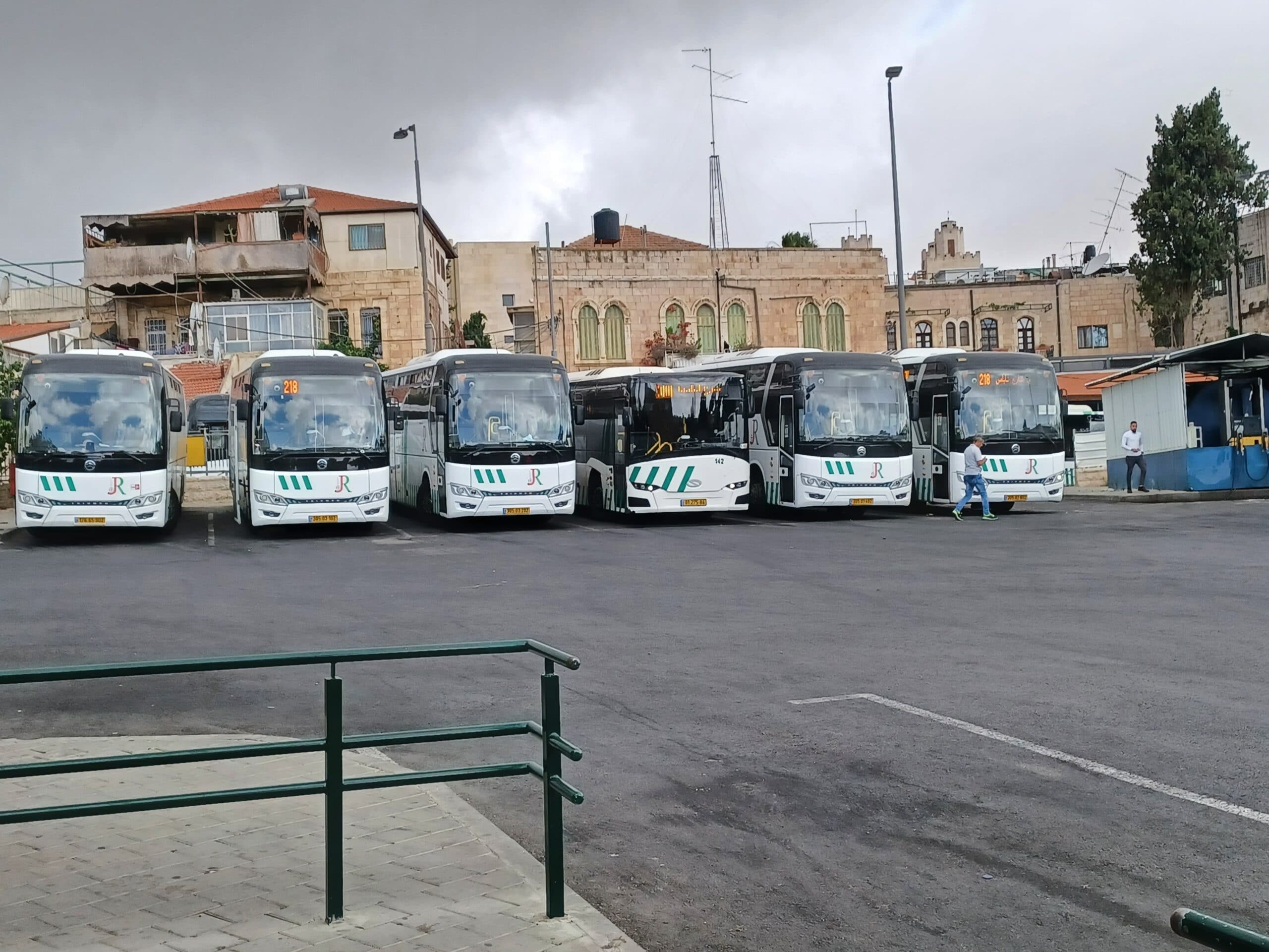 Ramallah Buses.Parked in station